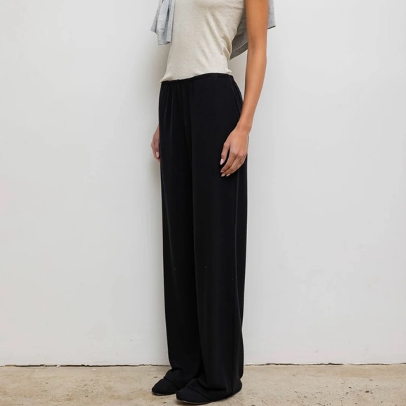LESET Black Wide Leg Pants - Picture 2 of 7